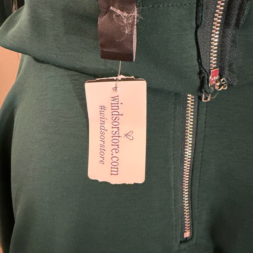Windsor Dark Green Quarter-Zip Pullover